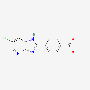 molecular formula C14H10ClN3O2 B11939503 Methyl 4-(6-chloro-3H-imidazo[4,5-b]pyridin-2-yl)benzoate 
