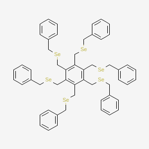 molecular formula C54H54Se6 B11939529 Hexakis(benzylselenomethyl)benzene CAS No. 199855-50-0