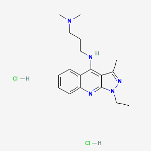 molecular formula C18H27Cl2N5 B11939534 N1-(1-Ethyl-3-methyl-1H-pyrazolo[3,4-b]quinolin-4-yl)-N3,N3-dimethylpropane-1,3-diamine dihydrochloride CAS No. 57861-84-4