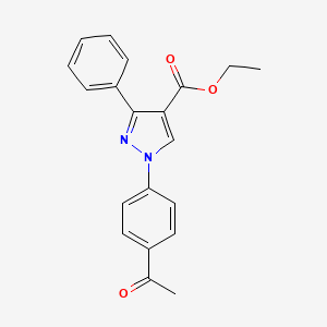 molecular formula C20H18N2O3 B11939560 Ethyl 1-(4-acetylphenyl)-3-phenyl-1H-pyrazole-4-carboxylate 