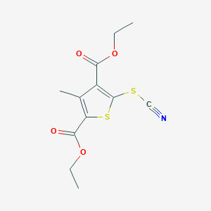 molecular formula C12H13NO4S2 B11939582 Diethyl 3-methyl-5-thiocyanatothiophene-2,4-dicarboxylate 