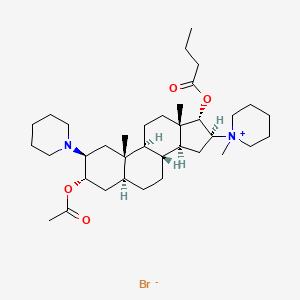 1-(3-Acetyloxy-17-(1-oxobutoxy)-2-(1-piperidinyl)-androstan-16-yl)-1-methylpiperidinium