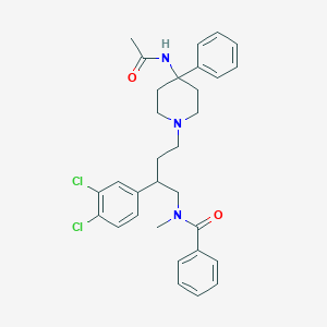 molecular formula C31H35Cl2N3O2 B119396 N-[4-(4-acetamido-4-phenylpiperidin-1-yl)-2-(3,4-dichlorophenyl)butyl]-N-methylbenzamide CAS No. 159125-41-4