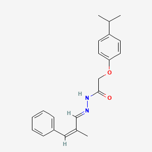 molecular formula C21H24N2O2 B11939623 2-(4-Isopropylphenoxy)-N'-(2-methyl-3-phenyl-2-propenylidene)acetohydrazide CAS No. 402749-81-9