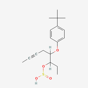 molecular formula C18H26O4S B1193967 4-(4-Tert-butylphenoxy)oct-6-yn-3-yl hydrogen sulfite CAS No. 40642-27-1