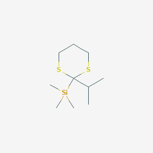 molecular formula C10H22S2Si B11939782 Silane, trimethyl[2-(1-methylethyl)-1,3-dithian-2-yl]- CAS No. 62618-95-5