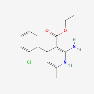 molecular formula C15H17ClN2O2 B1193981 2-Amino-4-(2-chlorophenyl)1,4-dihydro-6-methyl-3-pyridine carboxylic acid ethyl ester CAS No. 52157-12-7