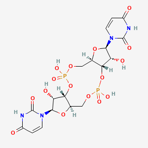 molecular formula C18H22N4O16P2 B1193984 Cyclic bis((3'-5')uridylic acid) CAS No. 73120-97-5
