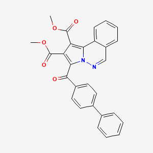 molecular formula C28H20N2O5 B11939906 Dimethyl 3-((1,1'-biphenyl)-4-ylcarbonyl)pyrrolo(2,1-A)phthalazine-1,2-dicarboxylate CAS No. 853330-27-5