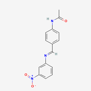 molecular formula C15H13N3O3 B11939949 N-(4-{(E)-[(3-nitrophenyl)imino]methyl}phenyl)acetamide CAS No. 200422-21-5