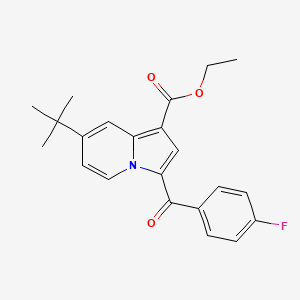 molecular formula C22H22FNO3 B11939956 Ethyl 7-tert-butyl-3-(4-fluorobenzoyl)-1-indolizinecarboxylate CAS No. 853329-58-5