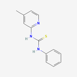 molecular formula C13H13N3S B11939974 N-(4-Methyl-2-pyridinyl)-N'-phenylthiourea CAS No. 53385-81-2