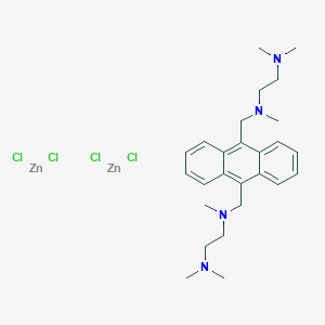 molecular formula C26H38Cl4N4Zn2 B011940 9,10-Bis(TMEDA)anthracene biszinc chloride complex CAS No. 106682-14-8