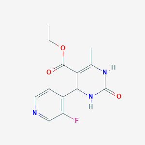 molecular formula C13H14FN3O3 B11940000 Ethyl 4-(3-fluoro-4-pyridinyl)-6-methyl-2-oxo-1,2,3,4-tetrahydro-5-pyrimidinecarboxylate CAS No. 853314-24-6
