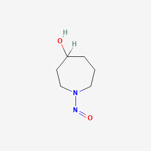 molecular formula C6H12N2O2 B1194007 Hexahydro-1-nitroso-1H-azepin-4-ol CAS No. 77428-17-2