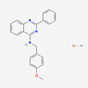 molecular formula C22H20BrN3O B11940101 N-(4-Methoxybenzyl)-2-phenylquinazolin-4-amine hydrobromide CAS No. 853344-34-0