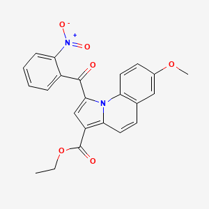 molecular formula C23H18N2O6 B11940105 Ethyl 7-methoxy-1-(2-nitrobenzoyl)pyrrolo[1,2-a]quinoline-3-carboxylate CAS No. 853317-56-3