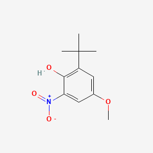 molecular formula C11H15NO4 B1194014 1-Hydroxyl-2-tert-butyl-4-methoxy-6-nitrobenzene CAS No. 59282-34-7