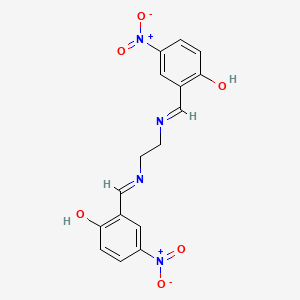 molecular formula C16H14N4O6 B11940188 n,n'-Bis(5-nitrosalicylidene)ethylenediamine CAS No. 6337-28-6