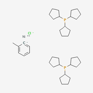 molecular formula C37H61ClNiP2 B11940189 trans-Bis(tricyclopentylphosphine)(2-methylphenyl)nickel(II) chloride 