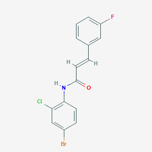 molecular formula C15H10BrClFNO B11940196 N-(4-Bromo-2-chlorophenyl)-3-(3-fluorophenyl)-2-propenamide CAS No. 853351-84-5