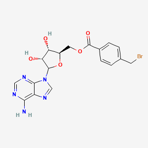 molecular formula C18H18BrN5O5 B1194021 pBMBA CAS No. 97143-48-1