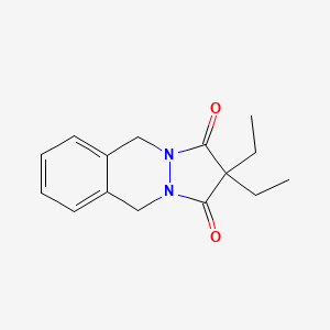 molecular formula C15H18N2O2 B1194027 2,2-Diethyl-2,3,5,10-tetrahydro-1H-pyrazolo(1,2-b)phthalazine-1,3-dione CAS No. 66125-72-2