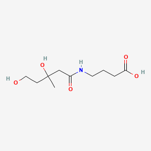 molecular formula C10H19NO5 B1194028 4-[(3,5-Dihydroxy-3-methylpentanoyl)amino]butanoic acid CAS No. 103700-75-0