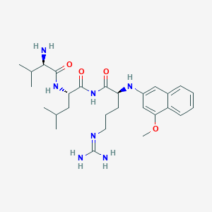 molecular formula C28H43N7O4 B1194041 Valyl-leucyl-arginine-4-methoxy-2-naphthylamide CAS No. 81523-92-4