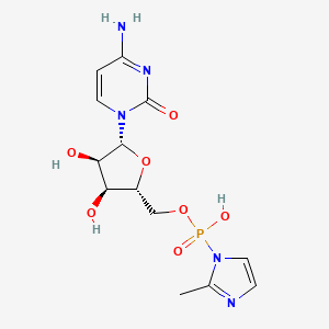 molecular formula C13H18N5O7P B1194045 Cytidine 5'-phospho-2-methylimidazolide CAS No. 85179-51-7