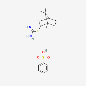 molecular formula C18H28N2O3S2 B11940471 4-Methylbenzenesulfonic acid;(1,7,7-trimethyl-2-bicyclo[2.2.1]heptanyl) carbamimidothioate CAS No. 6267-49-8