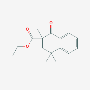 molecular formula C16H20O3 B11940564 Ethyl 1-oxo-1,2,3,4-tetrahydro-2,4,4-trimethyl-2-naphthalenecarboxylate CAS No. 31209-67-3