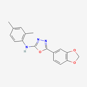 molecular formula C17H15N3O3 B1194059 5-(1,3-苯并二氧杂环-5-基)-N-(2,4-二甲基苯基)-1,3,4-恶二唑-2-胺 CAS No. 67829-24-7
