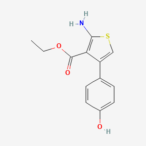 molecular formula C13H13NO3S B11940638 Ethyl 2-amino-4-(4-hydroxyphenyl)thiophene-3-carboxylate CAS No. 849659-37-6