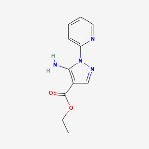 molecular formula C11H12N4O2 B1194064 ethyl 5-amino-1-(pyridin-2-yl)-1H-pyrazole-4-carboxylate CAS No. 69722-29-8