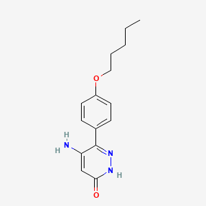 molecular formula C15H19N3O2 B11940656 5-Amino-6-(4-(pentyloxy)phenyl)-3(2H)-pyridazinone CAS No. 122322-99-0