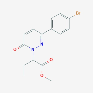 molecular formula C15H15BrN2O3 B11940694 methyl 2-(3-(4-bromophenyl)-6-oxo-1(6H)-pyridazinyl)butanoate CAS No. 853333-96-7
