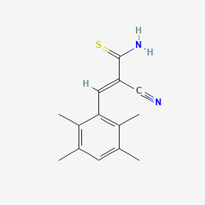 (2E)-2-(aminothioxomethyl)-3-(2,3,5,6-tetramethylphenyl)prop-2-enenitrile