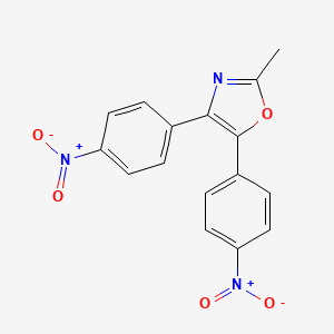 molecular formula C16H11N3O5 B11940710 Oxazole, 2-methyl-4,5-bis(4-nitrophenyl)- CAS No. 88407-66-3
