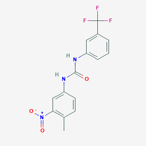 molecular formula C15H12F3N3O3 B11940725 N-(4-Methyl-3-nitrophenyl)-N'-(3-(trifluoromethyl)phenyl)urea CAS No. 710315-37-0
