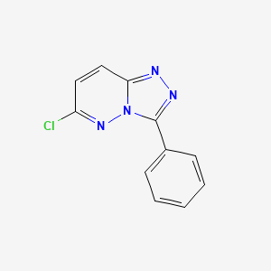 molecular formula C11H7ClN4 B1194075 6-Chloro-3-phenyl[1,2,4]triazolo[4,3-B]pyridazine CAS No. 7190-80-9