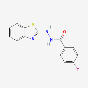 molecular formula C14H10FN3OS B1194076 N'-(1,3-benzothiazol-2-yl)-4-fluorobenzohydrazide 