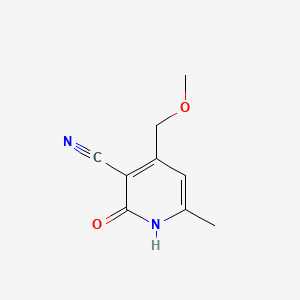 molecular formula C9H10N2O2 B1194083 3-Pyridinecarbonitrile, 1,2-dihydro-4-(methoxymethyl)-6-methyl-2-oxo- CAS No. 6339-38-4