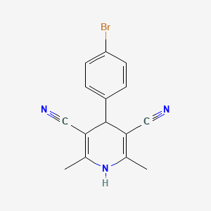 molecular formula C15H12BrN3 B11940852 4-(4-Bromophenyl)-2,6-dimethyl-1,4-dihydro-3,5-pyridinedicarbonitrile CAS No. 401936-69-4