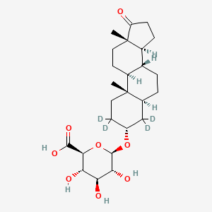 molecular formula C25H38O8 B11940959 Androsterone-d4 glucuronide 