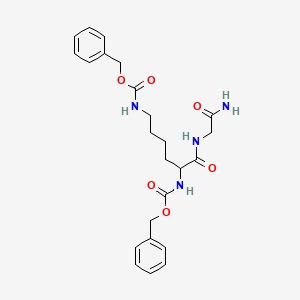 molecular formula C24H30N4O6 B11940980 N,N'-Bis(carbobenzyloxy)-L-lysylglycinamide CAS No. 157999-77-4