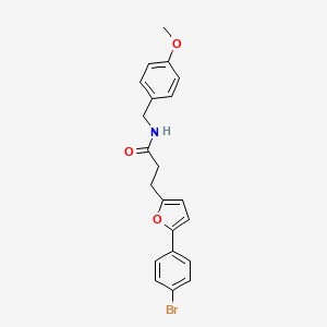 molecular formula C21H20BrNO3 B11940995 3-(5-(4-Bromophenyl)-2-furyl)-N-(4-methoxybenzyl)propanamide CAS No. 853331-12-1