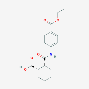 molecular formula C17H21NO5 B11941022 cis-N-(4-(Ethoxycarbonyl)phenyl)hexahydrophthalamic acid CAS No. 17716-20-0