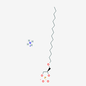molecular formula C19H42NO5P B11941035 azanium;(4R)-4-(hexadecoxymethyl)-2-oxido-1,3,2lambda5-dioxaphospholane 2-oxide 