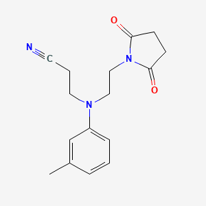 molecular formula C16H19N3O2 B11941077 Propanenitrile, 3-[[2-(2,5-dioxo-1-pyrrolidinyl)ethyl](3-methylphenyl)amino]- CAS No. 2223-89-4
